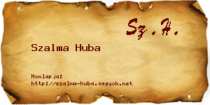 Szalma Huba névjegykártya